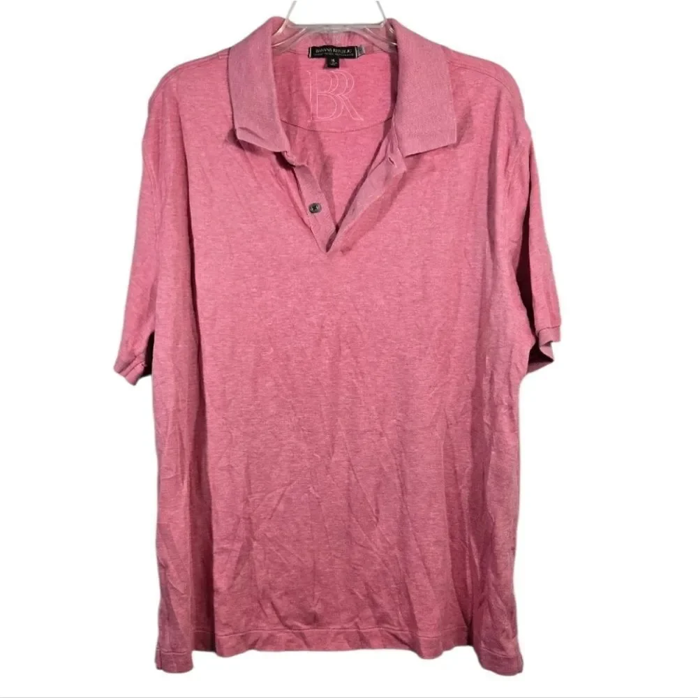 Banana Republic Pink Polo Shirt Men’s XL Soft Knit Business Casual Preppy Luxe